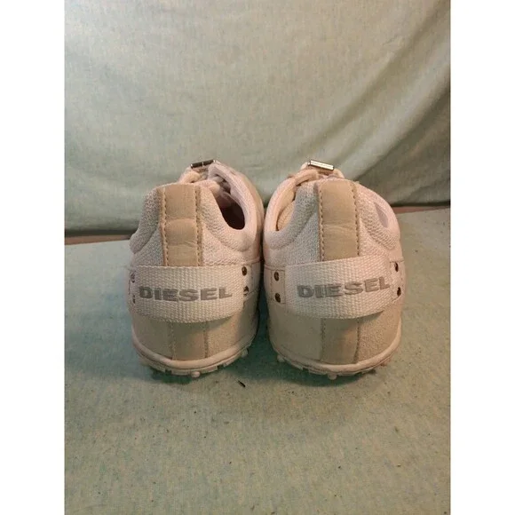 Vintage Diesel Futuro W Low top Y2K Shoes Size 8 White Suede - Picture 4 of 6